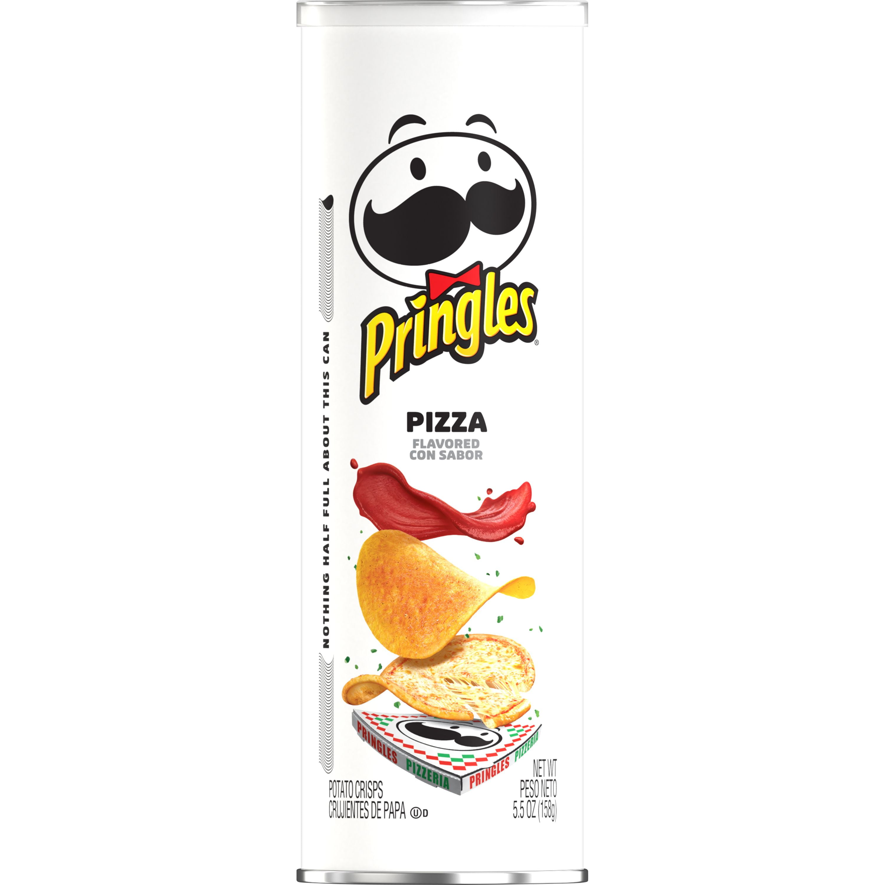 Pringles, Potato Crisps Chips, Pizza Flavored, 5.5 Oz