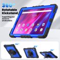 thumbnail image 5 of For Lenovo Tab K10/M10 Plus (2nd Gen) Case 10.3 inch, 360 Rotating Shockproof Cover with Stand, Screen Protector, Shoulder Strap (TB-X6C6/TB-X606), Dark Blue PC, 5 of 7