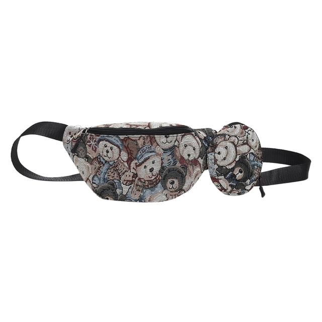 Bolsa de pecho de moda bandolera de oso Kawaii Cremallera casual linda para regalo de cumpleaños Tmvgtek Para Estrenar
