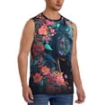 thumbnail image 2 of Yiaed Colorful Floral Patterned Horse Print Men's Singlet Vests Summer Running Muscle Tank Tops Gym Undershirt Round Neck Sleeveless for man, 2 of 5