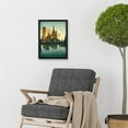 thumbnail image 2 of Flower Fireworks City Skyline Reflection Abstract Artwork Framed Wall Art Print A4, 2 of 4