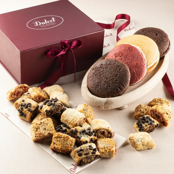 Dulcet Gift Baskets Old Fashioned Bakery Pastry Gift Basket, 4 Whoopie Pies & 2lb Flaky Rugelach