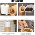 thumbnail image 4 of Oak Wood Salt and Pepper Mill Set with Adjustable Ceramic Grinder 6.5 inch", 4 of 5