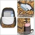 thumbnail image 4 of 17 Inch Lightweight Backpack,PVC Waterproof Oxford Fabric, Ergonomically Designed, with Large Capacity, Leopard Animal Pattern, 4 of 5