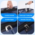 thumbnail image 4 of Bolso de mano rígido Luggage Simple Deluxe de 24 pulgadas, azul con TSA, 4 of 7