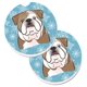 thumbnail image 1 of ""Caroline'S Treasures Snowflake English Bulldog Juego De 2 Posavasos Para Coche Bb1653Carc 2,56 Multicolor"", 1 of 1