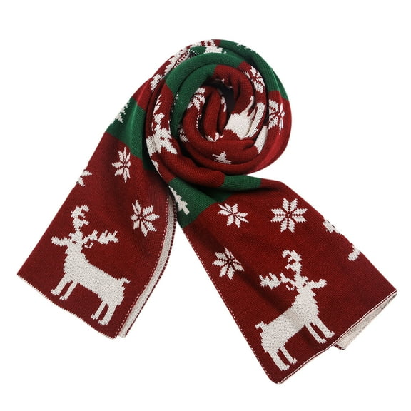 IROINNID Discount Scarfs for Women Ladies Scarf Christmas Elk Snowflake Print Warm And Comfortable Autumn Winter Shawl Scarf,Burgundy
