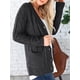 thumbnail image 3 of Jersey tipo cárdigan PRETTYGARDEN para mujer, tejido trenzado, gris oscuro, talla S, 3 of 9