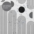 thumbnail image 3 of Boho Shower Curtains for Bathroom Mid Century Minimalist Abstract Aesthetic Modern Bathroom Decor Curtain Machine Washable Waterproof Fabric with 12 Hooks (White Minimalist, 72" x 72"), 3 of 6