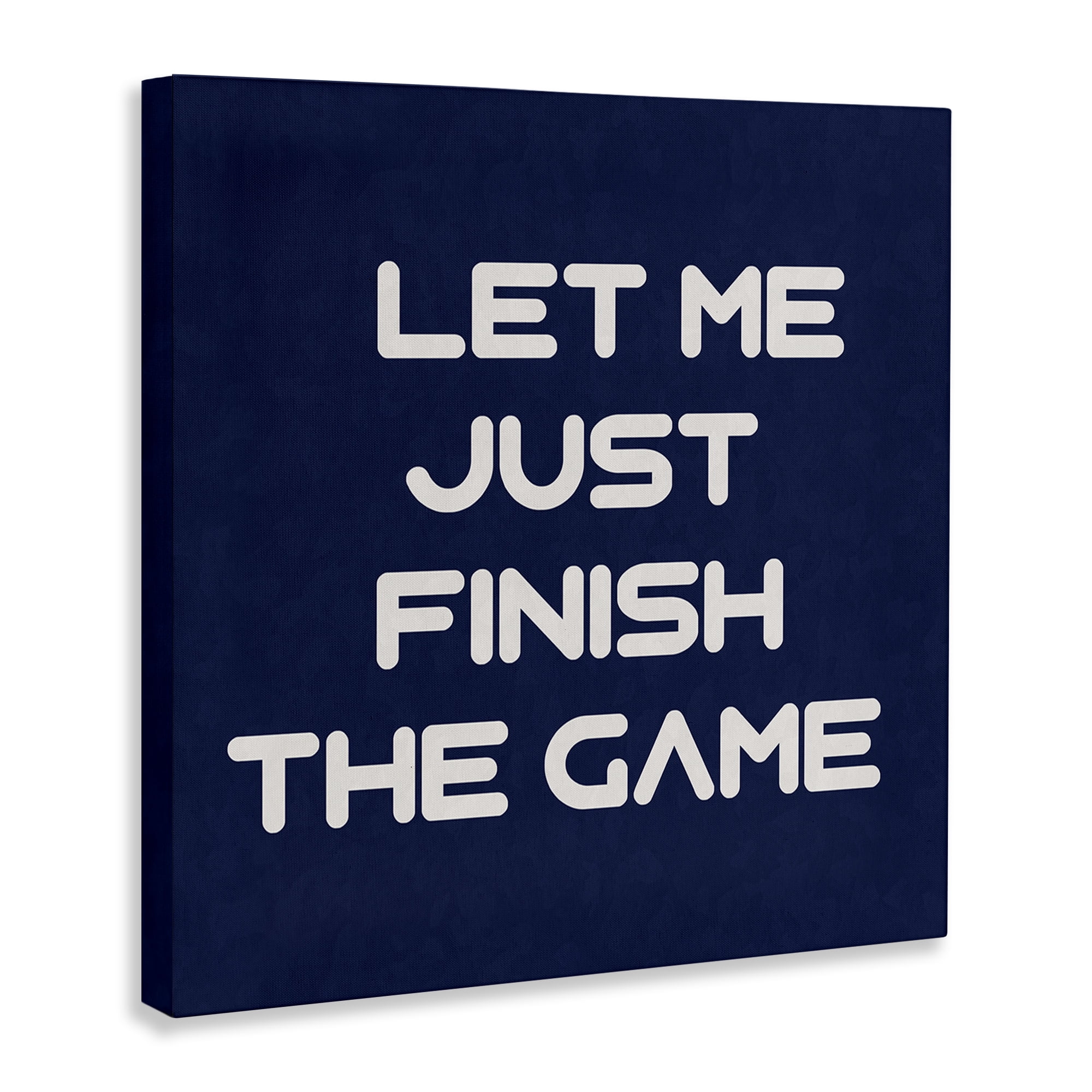 Stupell Industries Finish The Game Phrase Entertainment Painting Wrapped Canvas Art Print Wall Art, 30 x 30