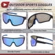 thumbnail image 5 of 1 Set de Gafas de Motociclismo Antirreflejo Tri-Acetato de Celulosa Gafas de Sol para Deportes al Aire Libre para Motocross, Moto de Tierra, ATV Lente Azul Marco Negro y Azul, 5 of 6