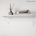 thumbnail image 6 of Hyper Tough 9" X 6.5" Curved Shelf Bracket, White, 4-Pack, 6 of 8