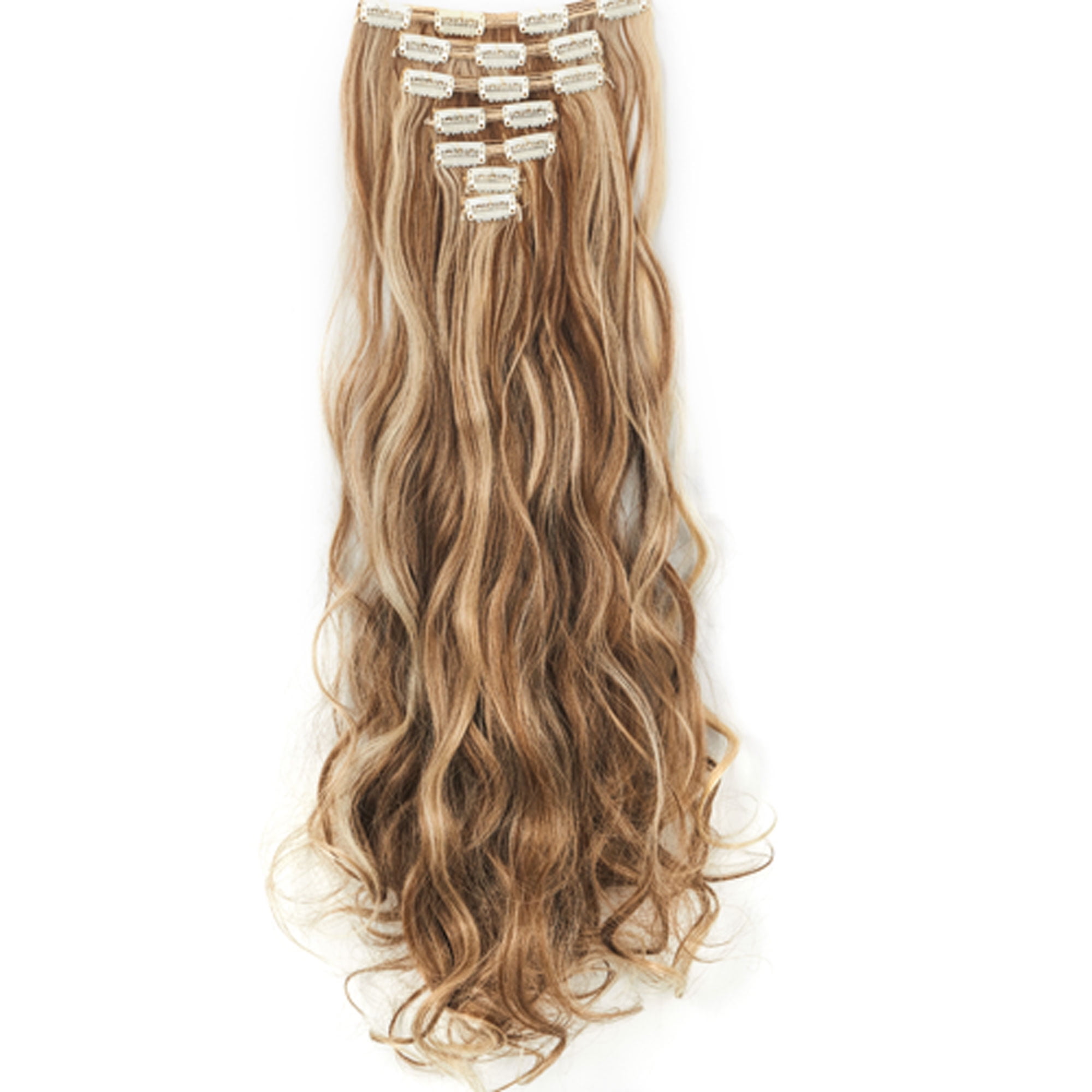Lelinta 24 Women Double Long Curly Hair In Hair Extensions 7 Pieces 16