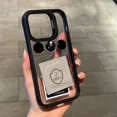 thumbnail image 1 of Luxury Bracket Transparent Phone Case For iPhone 15 16 14 13 Pro Max 16 Plus With Holder Camera Lens Protector Shockproof Cover tzw, 1 of 7