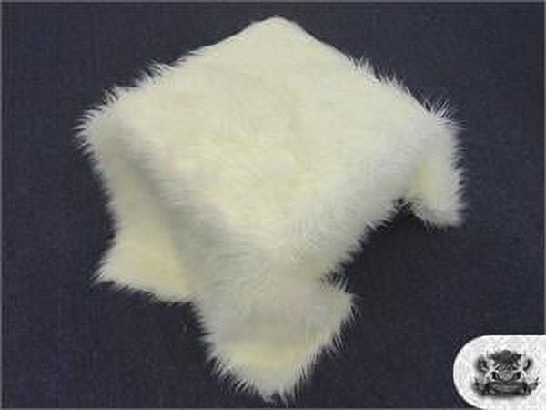 Faux Fake Fur Mongolian Fabric Sold by the Yard (IVORY)