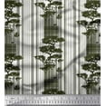 thumbnail image 1 of Soimoi Cotton Cambric Fabric Stripe & Tree Shirting Print Fabric by Yard 42 Inch Wide, 1 of 1
