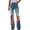 Pink, variant on TSADFHJI Knit Skirts for Women Set Womens Casual Printed Pattern Loose Flared Hem Jeans Stretch Flared Bottoms Pants S Red