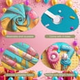 thumbnail image 3 of Vibrant Cartoon  Ice Cream Baseball Banner Colorful Sprinkles Display Blue Dripping Frosting Backdrop for Kids Birthday Party Summer Outdoor Party Sports Themed Celebration, 3 of 8
