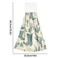 thumbnail image 2 of Haosy 2 Pack Kitchen Wash Cloths with Hanging Loops Absorbent Absorbent Quick Drying Hand Towels, Green Cowboy Boots Cactus Flower, 2 of 7