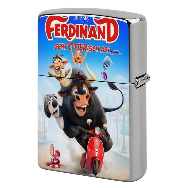 Ferdinand-theme Copper Metal Lighter Shell, Premium Replacement Refillable Lighter Case with Durable Metal Construction, Compatible with Zippo and Most Standard Lighter Models