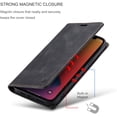 thumbnail image 5 of Case for iPhone 12/iPhone 12 Pro 6.1 inch, Retro Matte Protective Leather Case with RFID Blocking Viewing Stand  Closure TPU Shell Flip Cover - Black, 5 of 16