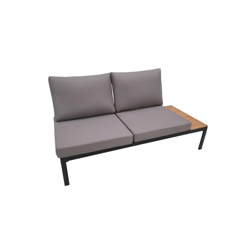 4-Piece Patio Furniture Sofa Set with Coffee Tables and Cushions, Modern L-Shaped Outdoor Sectional Sofa Set with Side Storage for Garden, Backyard, Poolside