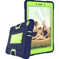 thumbnail image 6 of Dteck Case With Screen Protector For Samsung Galaxy Tab A 8.0 SM-T290 2019 Released (8.0 inches),Shockproof Rubber Armor Hybrid Case Kickstand Hard Protective Cover ,Navy+Olivine, 6 of 6