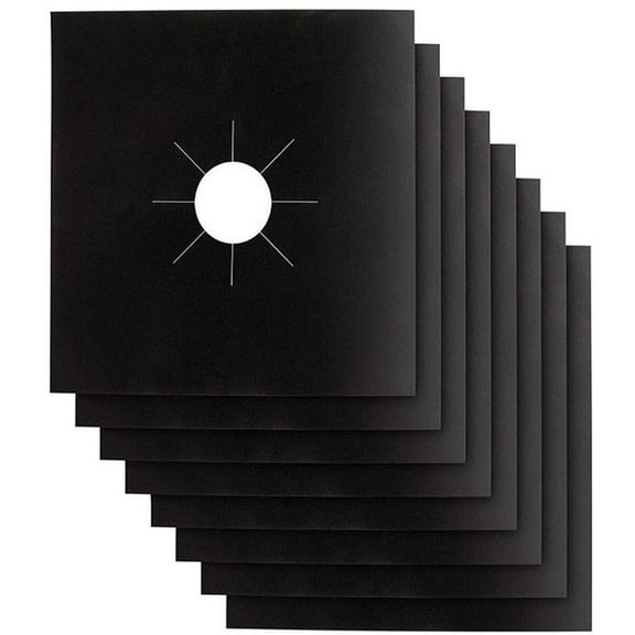 Zaynoohome Reusable Stove Top Gas Burner Covers – 8 pack – PTFE Non-Stick Square Liners