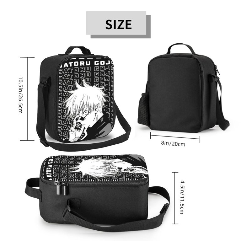 Gojo Satoru Cartoon Insulated Lunch Bag With Adjustable Shoulder 
