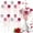 B, variant on 12PCS Valentine's Day Glitter Heart Picks, Foam Heart Picks for Wedding Flower Arrangements Home Holiday Party Crafts Supplies, 8.3*4.6in A