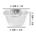 thumbnail image 6 of EUDIDV Cake Molds For Baking Muffin Fresh Disposable Good Baking Mold Tin Foil Cake Cup 50pc Cake Molds Mini, 6 of 6