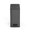 thumbnail image 3 of Nine Stars Step-On Bathroom Trash Can, 3 Gallon stainless steel, Pedal open, Hands-free Soft Close lid Garbage bin, Black, 3 of 10