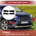 thumbnail image 3 of Cubierta del gancho de remolque delantero Unique Bargains para Toyota RAV4 XA50 2.0 2.5 2018-2024, cubierta del gancho de remolque del parachoques No.524380R901, plástico negro, 1 juego, 3 of 6