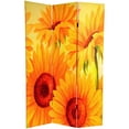 thumbnail image 6 of Oriental Furniture 6 ft. Tall Poppies and Sunflowers Canvas Screen - 3 Panel, 6 of 7