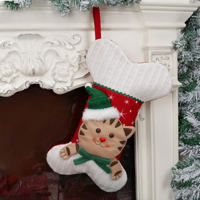 Fiudx Liquidación de ofertas flash Calcetines con adornos navideños Patrón de calcetines Adornos para árboles de Navidad Adornos navideños