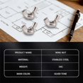 thumbnail image 3 of M6 Thread Dia Stainless Steel Wing nut Butterfly Wing Nuts 10 Pcs, 3 of 5