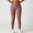 thumbnail image 2 of Pantalones de yoga de cintura alta, ajustados, control de barriga, levantamiento de cadera, leggings elásticos, pantalones para correr, bailar, leopardo, rosa, M, 2 of 7