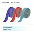 thumbnail image 3 of Unique Bargains 3Roll 1 Yard 8mm Self Adhesive Crystal Rhinestone Ribbon for Crafts Project, Red,Dark Blue,Lake Blue, 3 of 5
