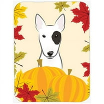 Caroline's Treasures Bull Terrier Thanksgiving Glass Cutting Board Large