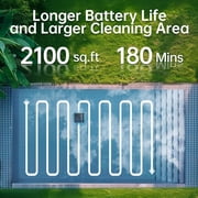 (2026 Upgrade)Cordless Robotic Pool Cleaner with Smart Sonar Navigation – Powerful Suction, Wall & Waterline Climbing, Automatic Cleaning for In-Ground & Above-Ground Pools