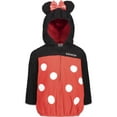 thumbnail image 2 of Disney Minnie Mouse Infant Baby Girls Zip Up Cosplay Fleece Jacket and Pants Infant to Toddler, 2 of 4