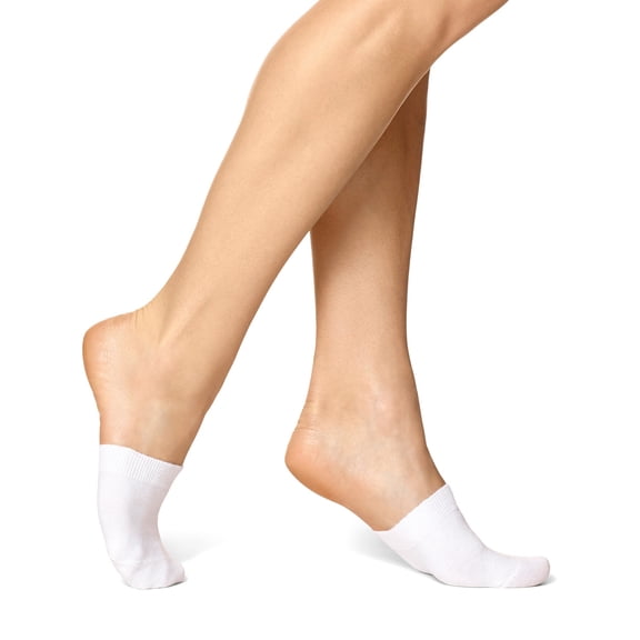 Hue Women's Cotton Toe Topper, White, Medium