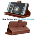 thumbnail image 4 of Galaxy J7 2018 Case, J7 Aero/J7 Top/J7 Refine/J7 Eon/J7 Star/J7 Crown/J7 Aura Flip Case, Tekcoo Leather Wallet Folding Flip Protective Cover Case for Samsung Galaxy J7 2018 [Luxury Edition], Brown, 4 of 6