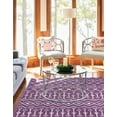 thumbnail image 5 of Unique Loom Moroccan Trellis Collection Area Rug - Mamounia (10' x 13' 1" Rectangle Violet/Ivory), 5 of 10