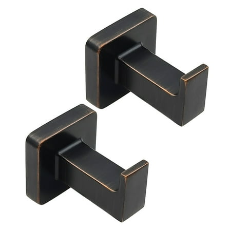 SDFGTstore Pack of 2 Antique Bronze Square Wall Hooks Heavy Duty 304 Stainless Steel Bathroom Towel Rack for Kitchen Bedroom