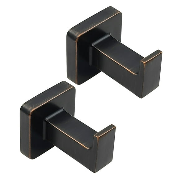 SDFGTstore Pack of 2 Antique Bronze Square Wall Hooks Heavy Duty 304 Stainless Steel Bathroom Towel Rack for Kitchen Bedroom