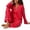 Red, variant on Tnhcen 2025 Women's 2 Piece Fashion Pajamas Set Long Sleeve Button Down Blouse Long Pants Homewear S-XL