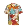 thumbnail image 2 of Bixox Men's Hawaiian Shirts Men's Fall Maple Leaves Print Short-Sleeve Shirt-X-Large, 2 of 8