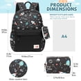 thumbnail image 3 of Mygreen Preschool Backpack Kindergarten Little Kid Toddler School Backpacks for Boys and Girls with Chest Strap Rocket Black, 3 of 7
