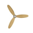 thumbnail image 5 of Lucci Air Radar 52" Flush Mount DC Ceiling Fan with Remote, Brushed Chrome with Teak Blades, 5 of 12